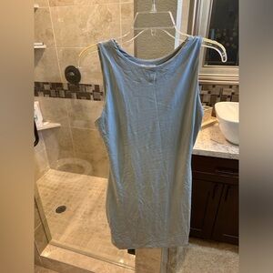 Meshki Logo Baby Blue Bodycon Mini Dress | size L